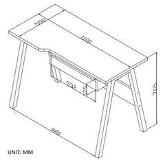 Computer Desk Home Office Workstation Desk with Keyboard Tray LD810, Oak Colour