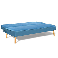 BETTI 3-Seater Click Clack Sofa Bed, Blue Velvet