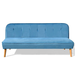 BETTI 3-Seater Click Clack Sofa Bed, Blue Velvet