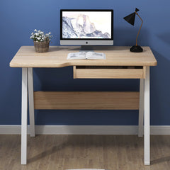 Computer Desk Home Office Workstation Desk with Keyboard Tray LD810, Oak Colour