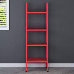 HUBA 4-Tier Shelving Unit Display Stand, Red