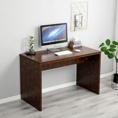 Cherry Tree Furniture KUNO Chequered Walnut Colour Rectangular Home Office Desk