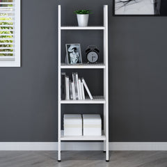 HUBA 4-Tier Shelving Unit Display Stand, White