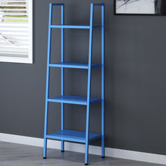 HUBA 4-Tier Shelving Unit Display Stand, Blue