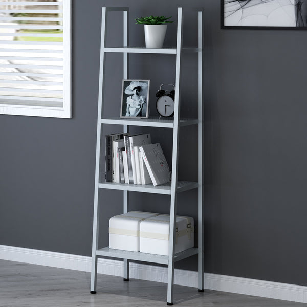 HUBA 4-Tier Shelving Unit Display Stand, Duck Egg