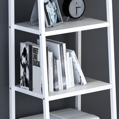 HUBA 4-Tier Shelving Unit Display Stand, White