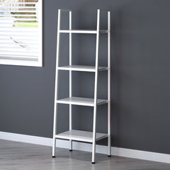 HUBA 4-Tier Shelving Unit Display Stand, White