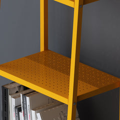 HUBA 4-Tier Shelving Unit Display Stand, Yellow