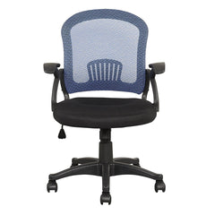 Mesh Style Fabric Padded Seat Office Chair, Blue