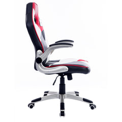 High Back Racing Gaming Sport PU Leather Swivel Office Chair with Folding Arms