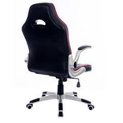 High Back Racing Gaming Sport PU Leather Swivel Office Chair with Folding Arms