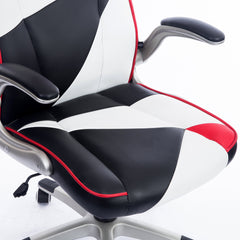 High Back Racing Gaming Sport PU Leather Swivel Office Chair with Folding Arms