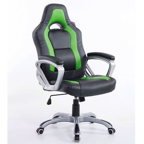 green black office gaming racing office desk swivel chair